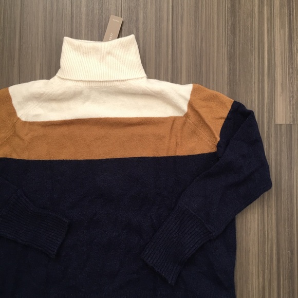 J.Crew Colorblock Turtleneck Sweater - Picture 2 of 3